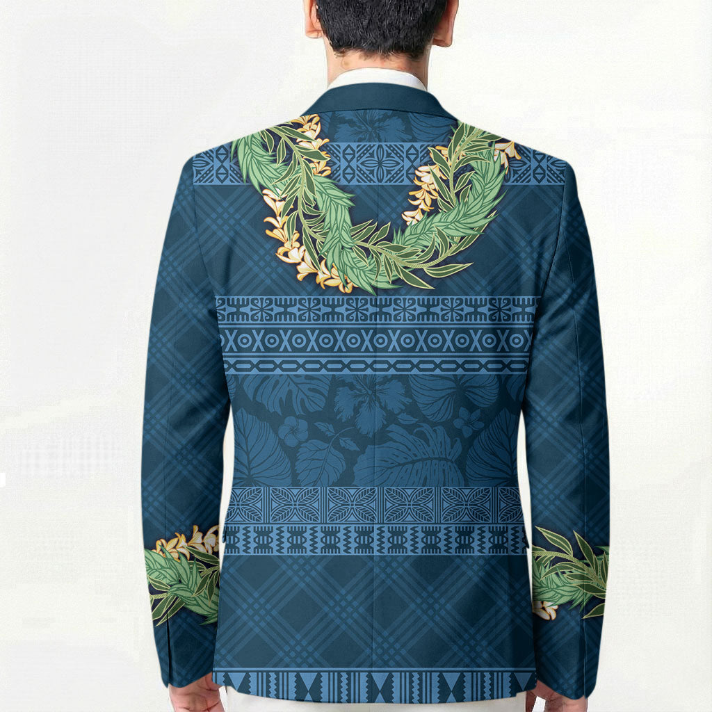 Hawai'i Paniolo Maile Twisted Lei Blazer Cobalt Blue LT7 - Polynesian Pride