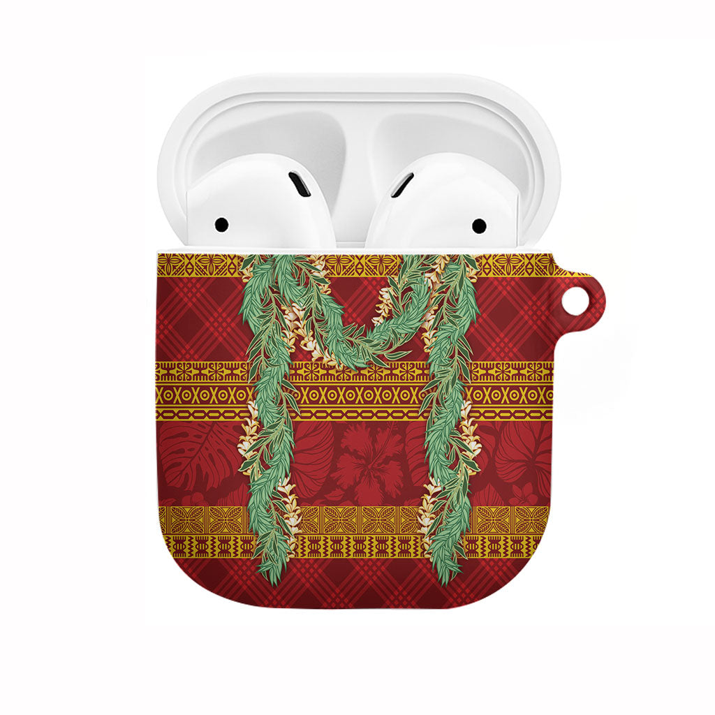 Hawai'i Paniolo Maile Twisted Lei AirPods Case Hilo Royal Red