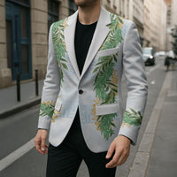 Hawai'i Paniolo Maile Twisted Lei Blazer Winter White LT7 - Polynesian Pride