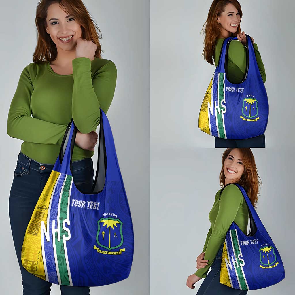 Personalised Fiji Natabua High School Grocery Bag Kaviti Tapa Mix Colors Proud NHS