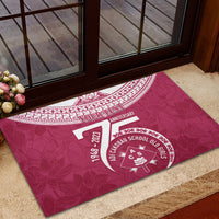 Personalised Fiji Adi Cakobau School Rubber Doormat ACS Old Girls Lotus Mix Masi LT7 - Polynesian Pride