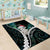 New Zealand Personalised Area Rug Meri Kirihimete Kowhaiwhai Mix Paua Shell - Emerald