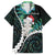 New Zealand Personalised Hawaiian Shirt Meri Kirihimete Kowhaiwhai Mix Paua Shell - Emerald