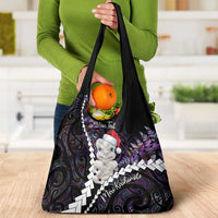 New Zealand Personalised Grocery Bag Meri Kirihimete Kowhaiwhai Mix Paua Shell - Amethys