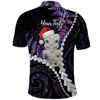 New Zealand Personalised Polo Shirt Meri Kirihimete Kowhaiwhai Mix Paua Shell - Amethys