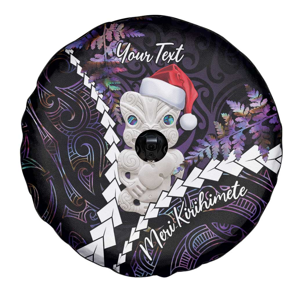 New Zealand Personalised Spare Tire Cover Meri Kirihimete Kowhaiwhai Mix Paua Shell - Amethys