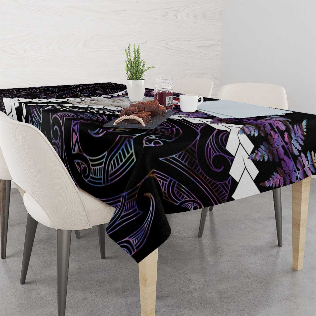 New Zealand Personalised Tablecloth Meri Kirihimete Kowhaiwhai Mix Paua Shell - Amethys LT7 - Polynesian Pride
