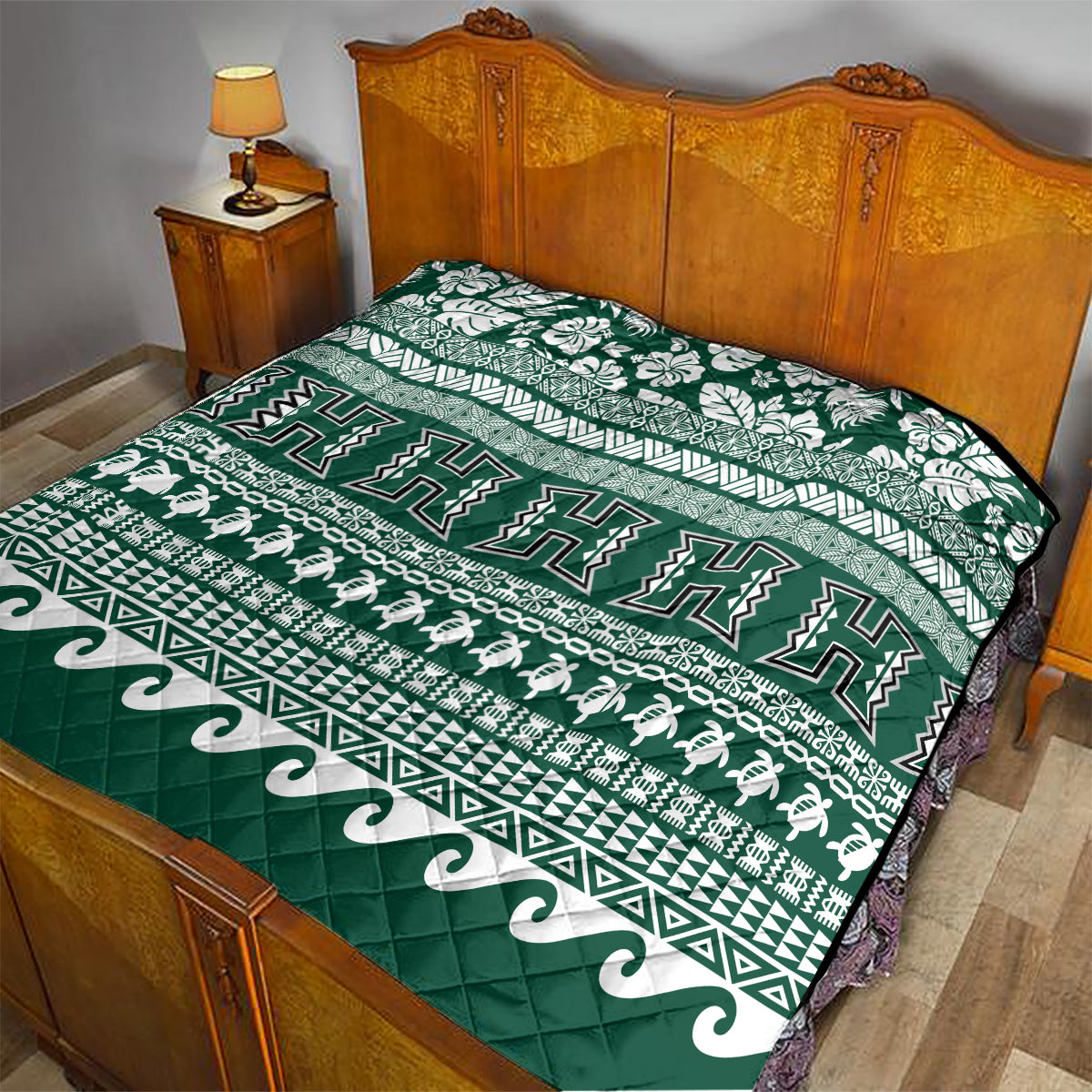 Hawaii Rainbow Warriors Christmas Quilt Kakau Motifs LT7 - Polynesian Pride