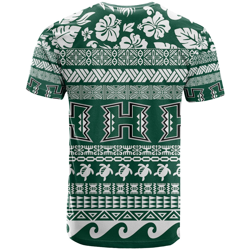 Hawaii Rainbow Warriors Christmas T Shirt Kakau Motifs LT7 - Polynesian Pride