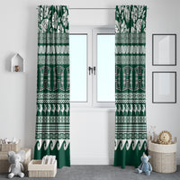 Hawaii Rainbow Warriors Christmas Window Curtain Kakau Motifs LT7 - Polynesian Pride