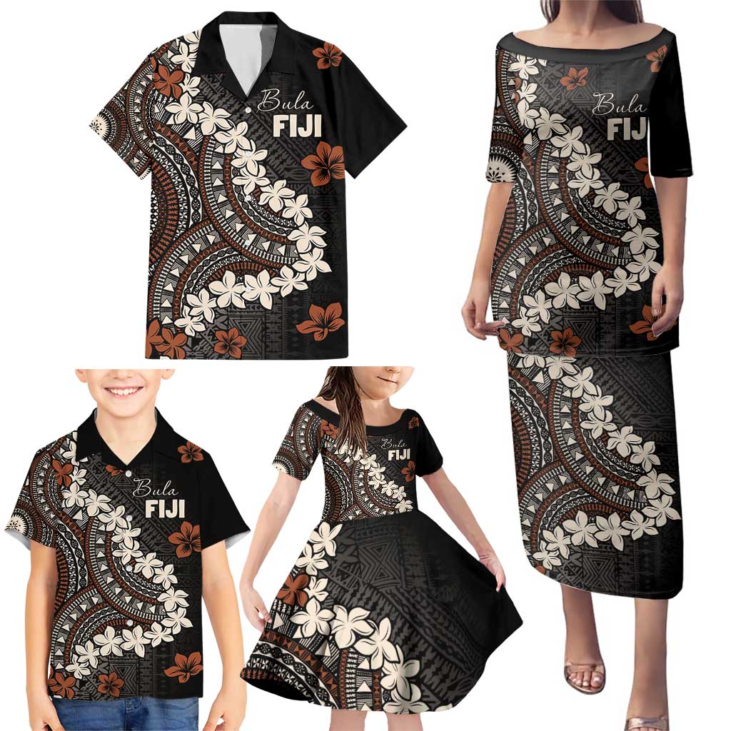 Bula Fiji Women's Day Family Matching Puletasi and Hawaiian Shirt Classic Masi Tapa