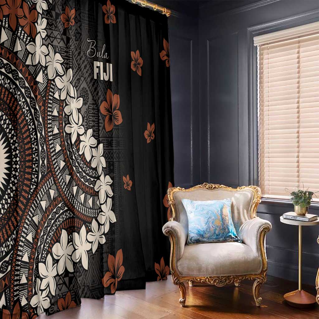 Bula Fiji Women's Day Window Curtain Classic Masi Tapa LT7 - Polynesian Pride