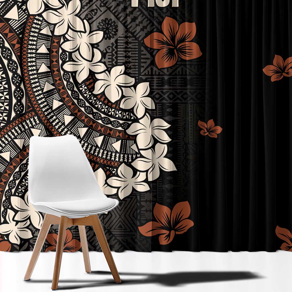 Bula Fiji Women's Day Window Curtain Classic Masi Tapa LT7 - Polynesian Pride