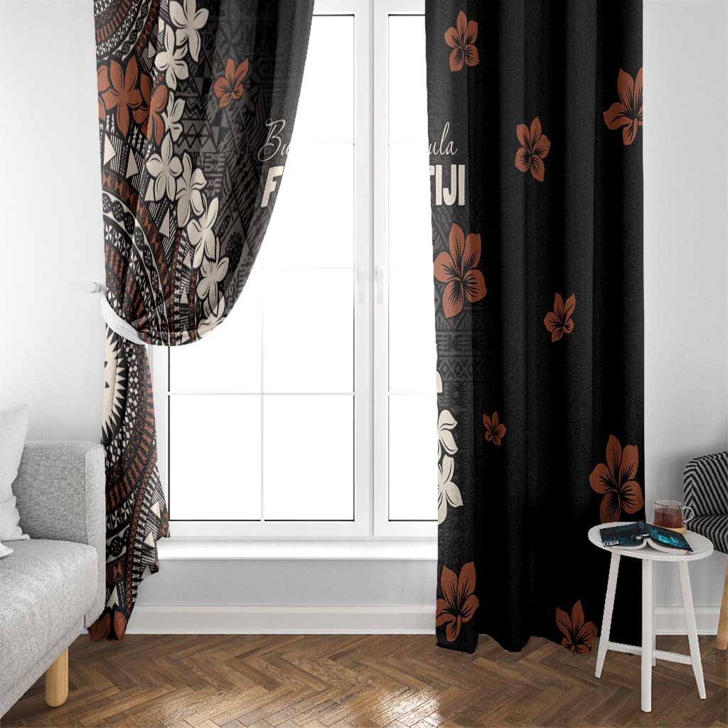 Bula Fiji Women's Day Window Curtain Classic Masi Tapa LT7 - Polynesian Pride
