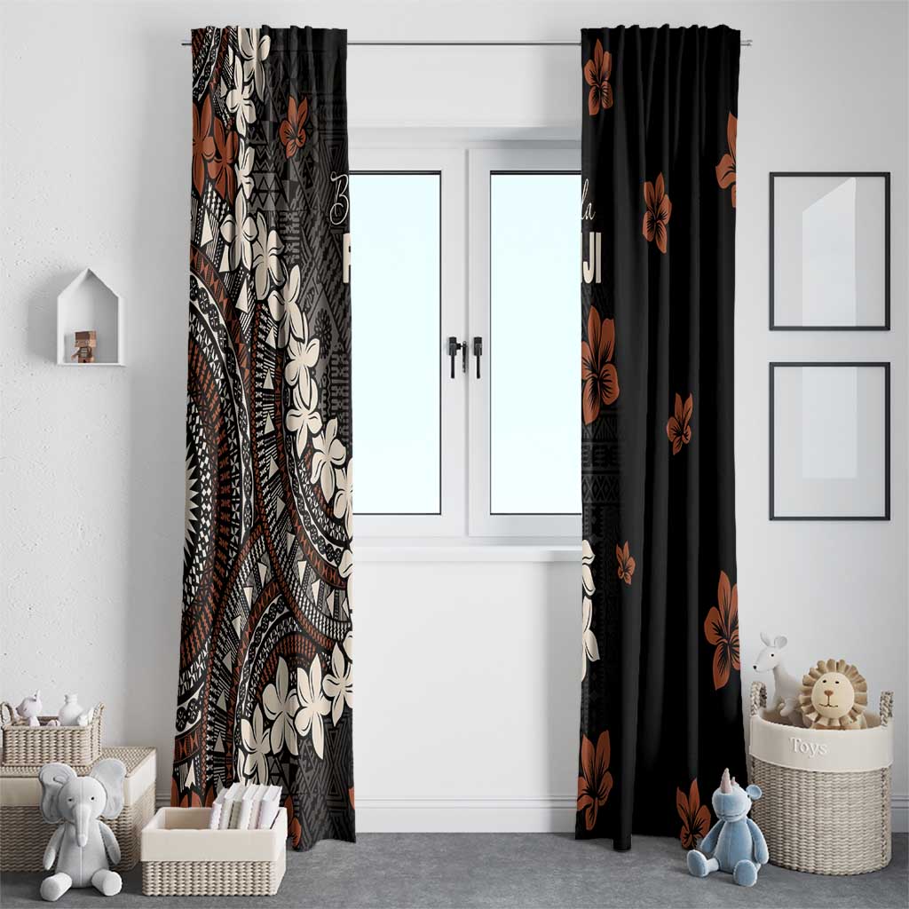 Bula Fiji Women's Day Window Curtain Classic Masi Tapa LT7 - Polynesian Pride