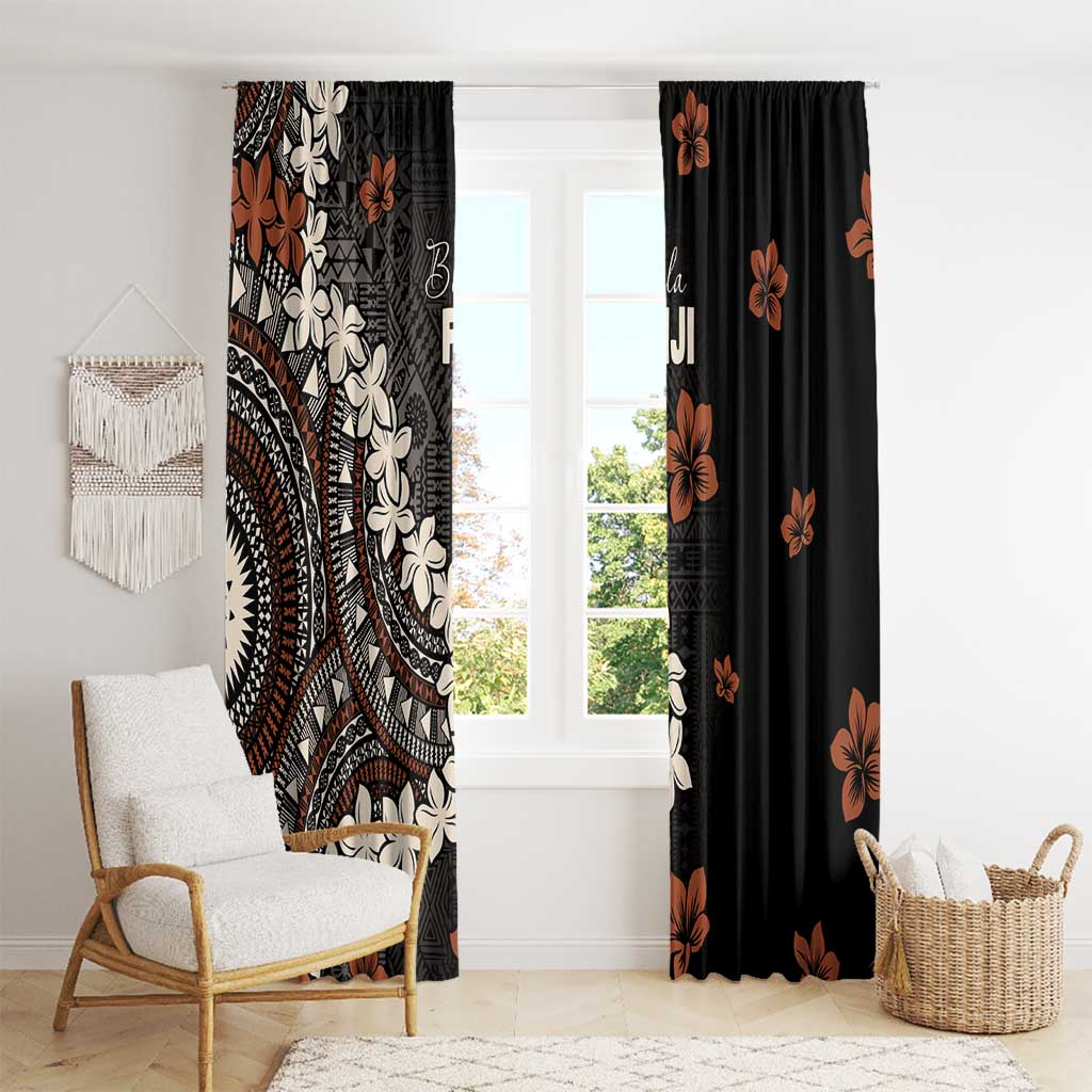 Bula Fiji Women's Day Window Curtain Classic Masi Tapa LT7 - Polynesian Pride