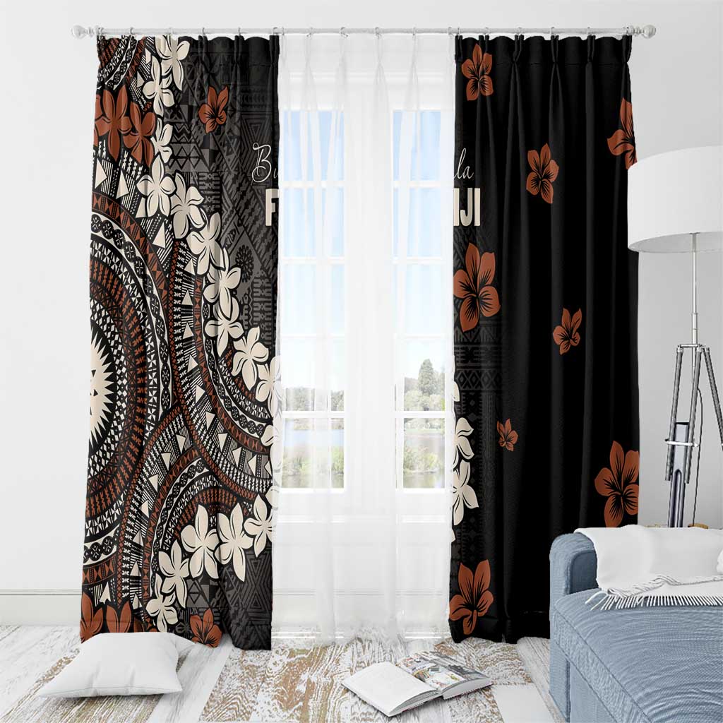 Bula Fiji Women's Day Window Curtain Classic Masi Tapa LT7 - Polynesian Pride