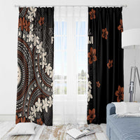 Bula Fiji Women's Day Window Curtain Classic Masi Tapa LT7 - Polynesian Pride