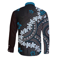 Bula Fiji Women's Day Family Matching Mermaid Dress and Hawaiian Shirt Indigo Masi Tapa LT7 - Polynesian Pride