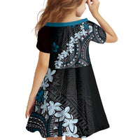 Bula Fiji Women's Day Family Matching Short Sleeve Bodycon Dress and Hawaiian Shirt Indigo Masi Tapa LT7 - Polynesian Pride