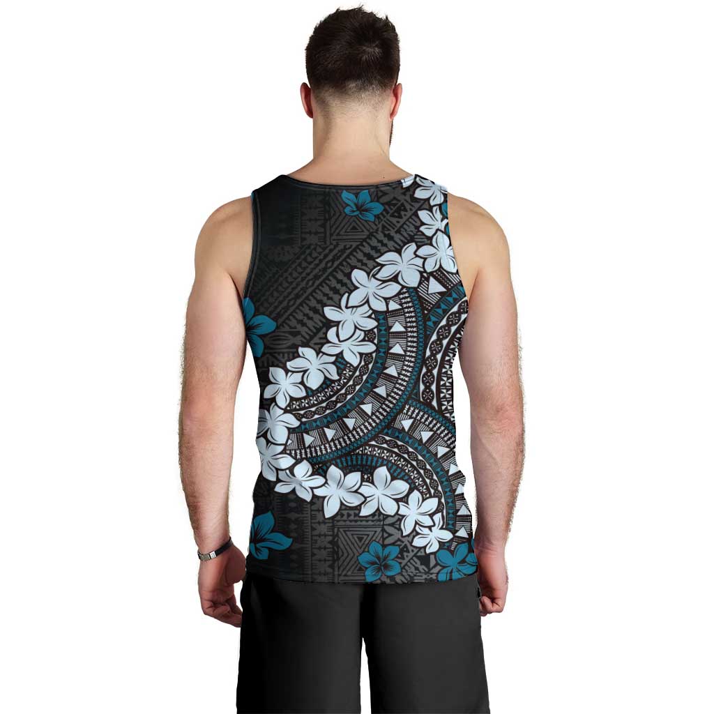 Bula Fiji Women's Day Men Tank Top Indigo Masi Tapa
