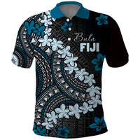 Bula Fiji Women's Day Polo Shirt Indigo Masi Tapa