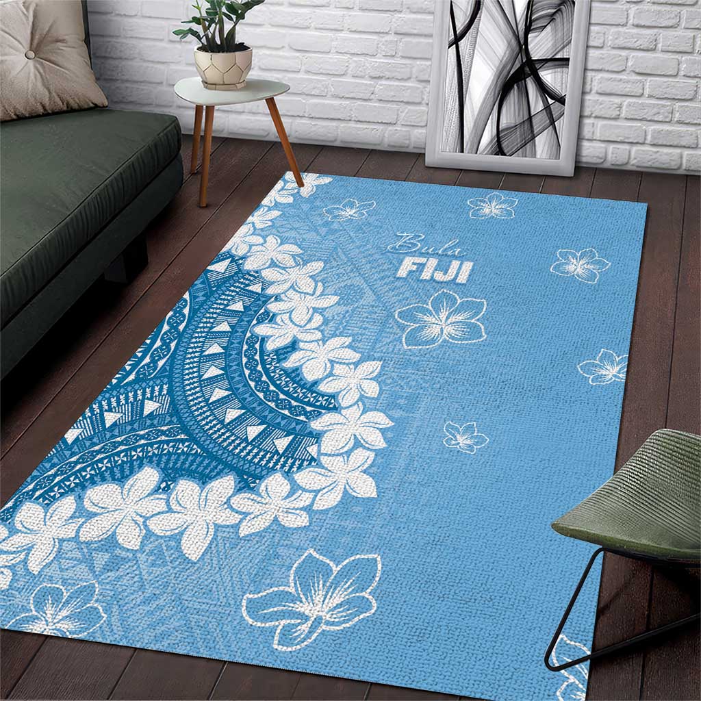 Bula Fiji Women's Day Area Rug Turquoise Masi Tapa LT7