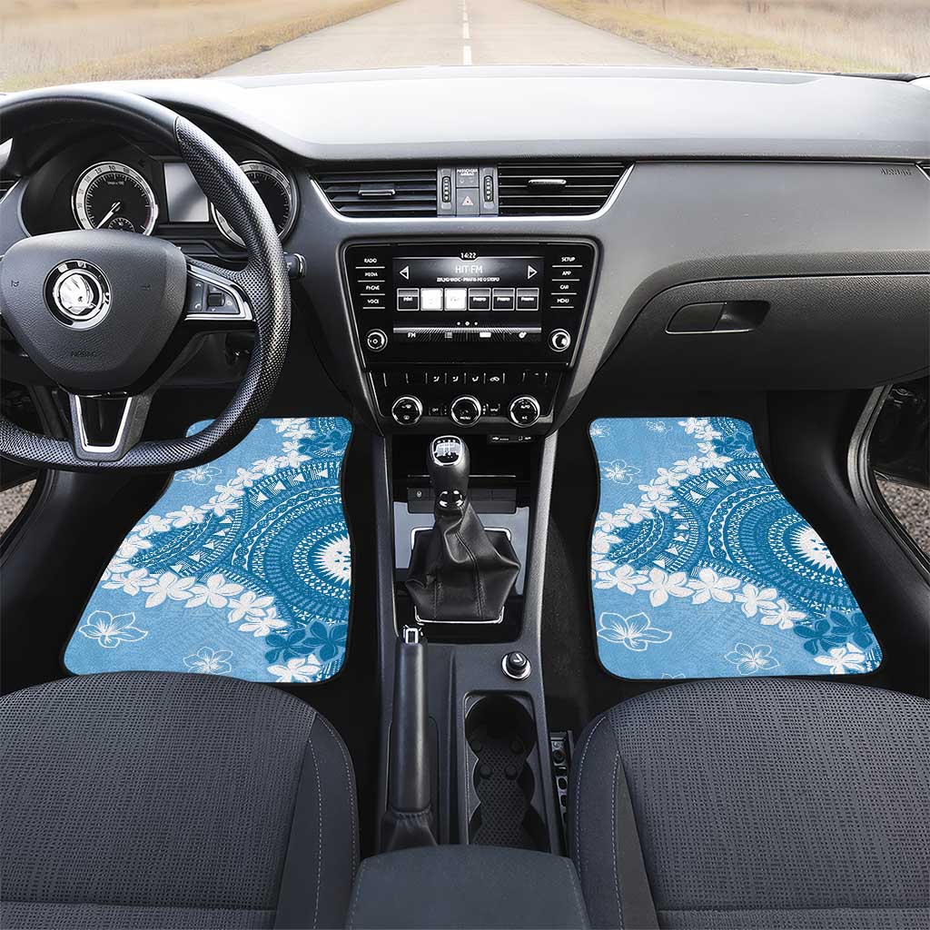 Bula Fiji Women's Day Car Mats Turquoise Masi Tapa LT7