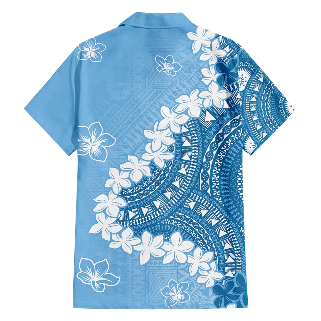 Bula Fiji Women's Day Family Matching Summer Maxi Dress and Hawaiian Shirt Turquoise Masi Tapa LT7 - Polynesian Pride