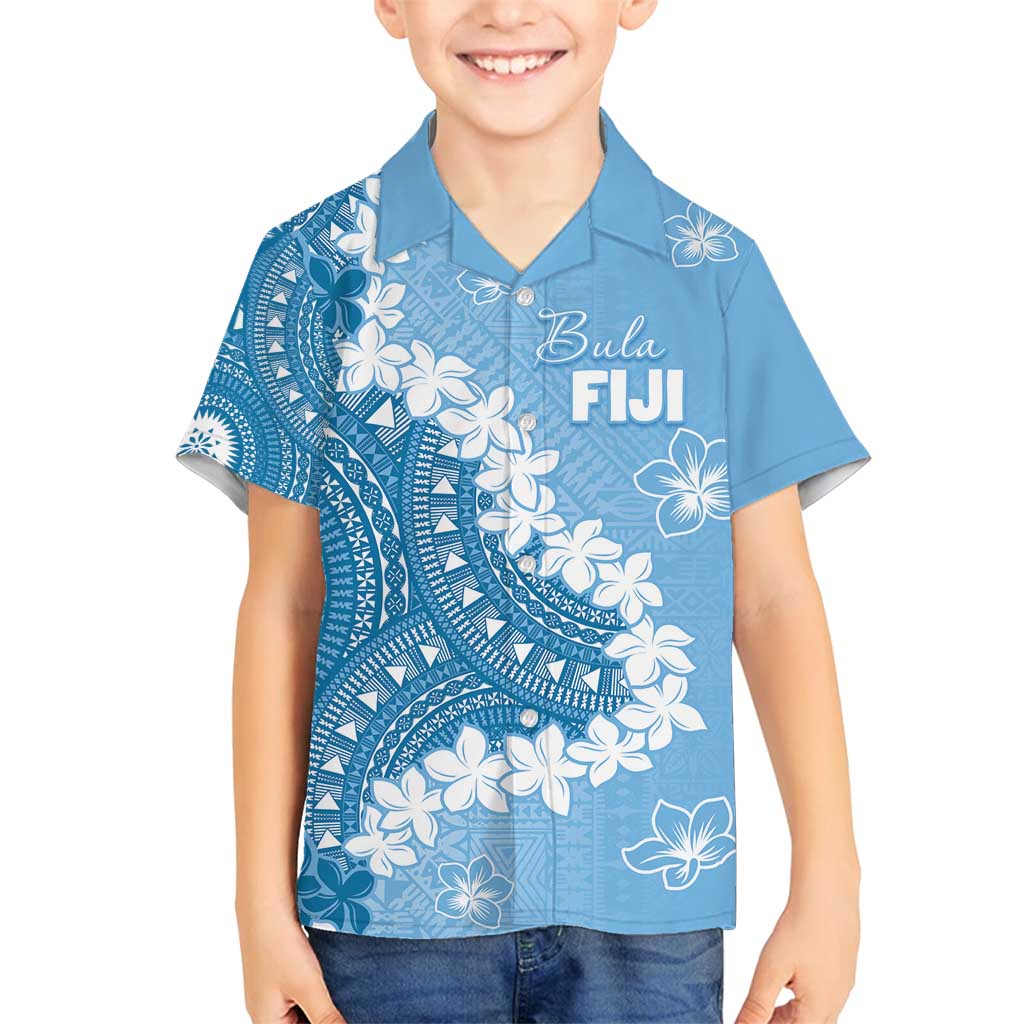 Bula Fiji Women's Day Family Matching Summer Maxi Dress and Hawaiian Shirt Turquoise Masi Tapa LT7 Son's Shirt Turquoise - Polynesian Pride