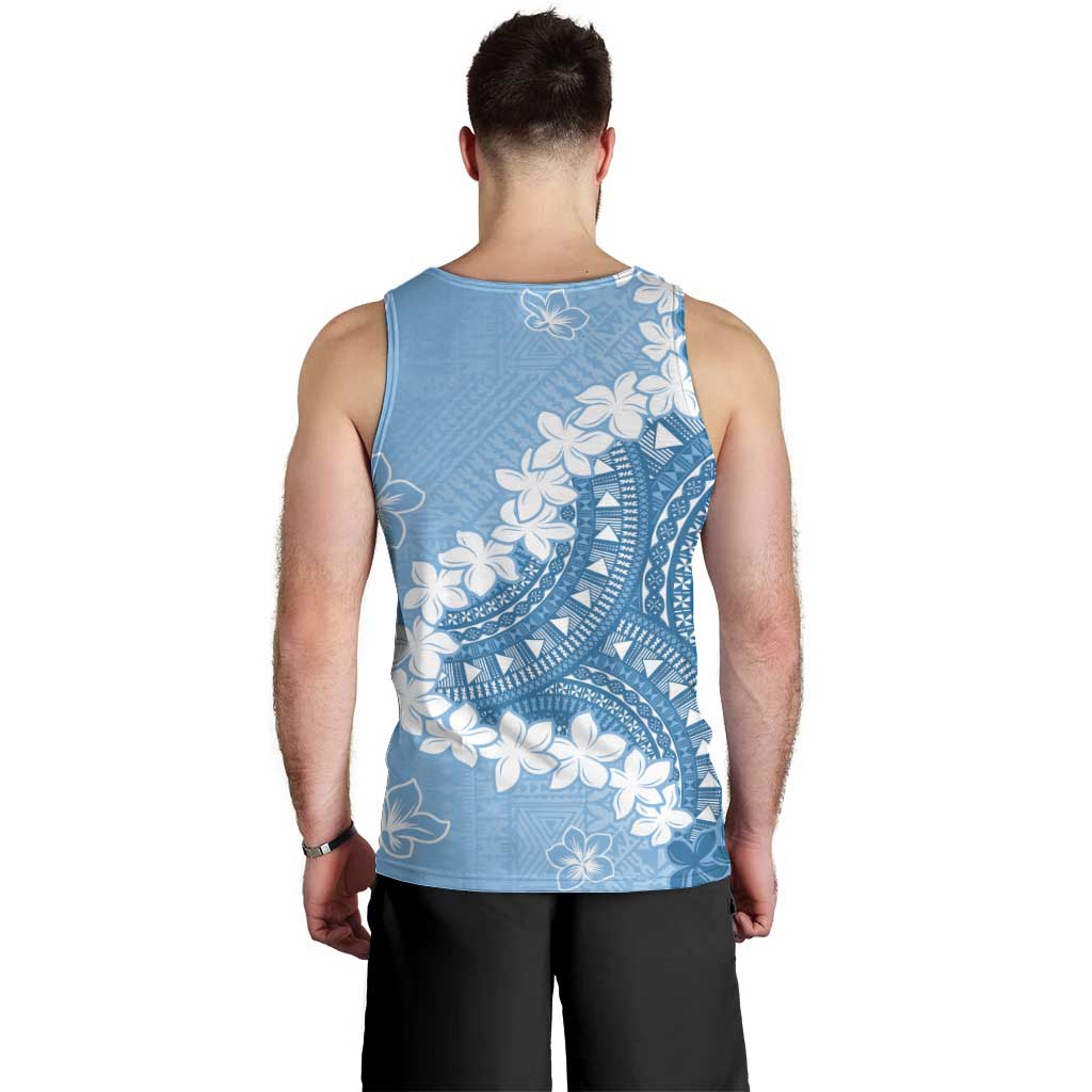Bula Fiji Women's Day Men Tank Top Turquoise Masi Tapa
