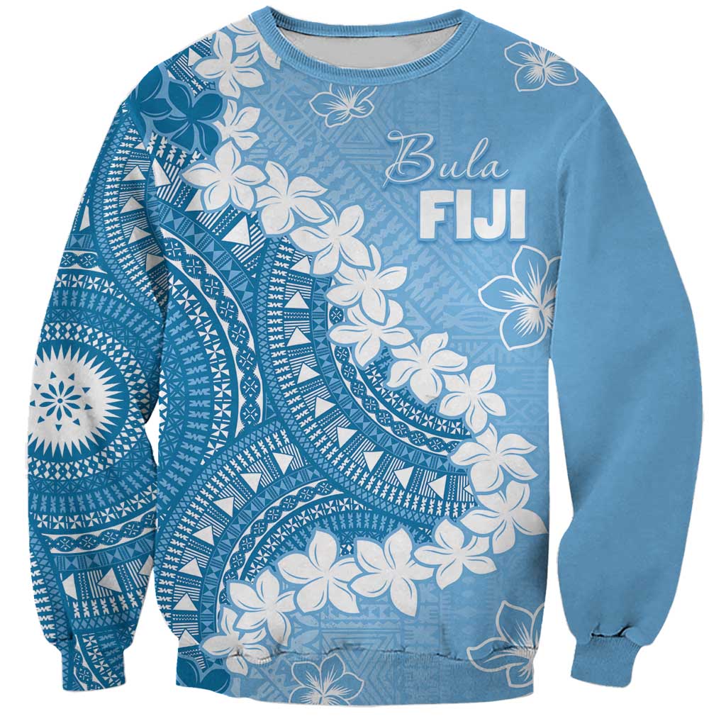 Bula Fiji Women's Day Sweatshirt Turquoise Masi Tapa
