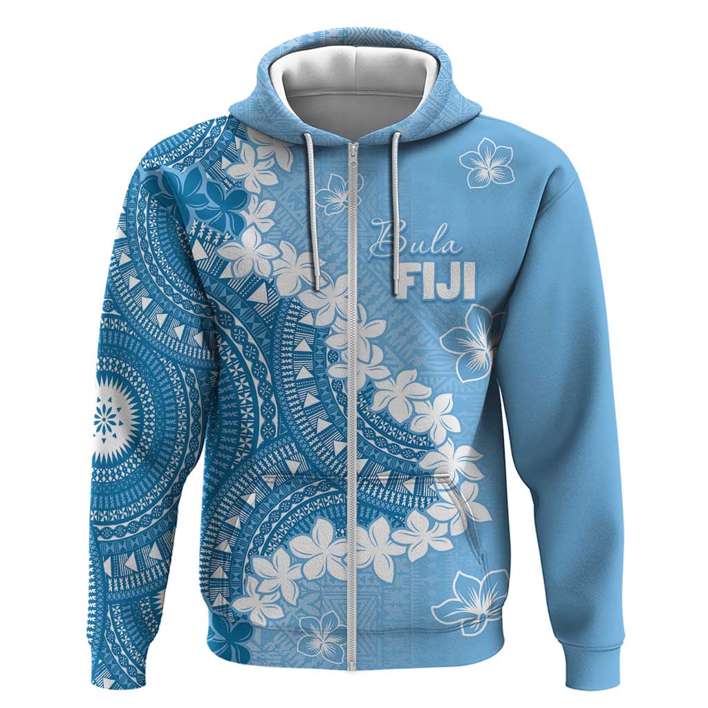 Bula Fiji Women's Day Zip Hoodie Turquoise Masi Tapa LT7 Zip Hoodie Turquoise - Polynesian Pride