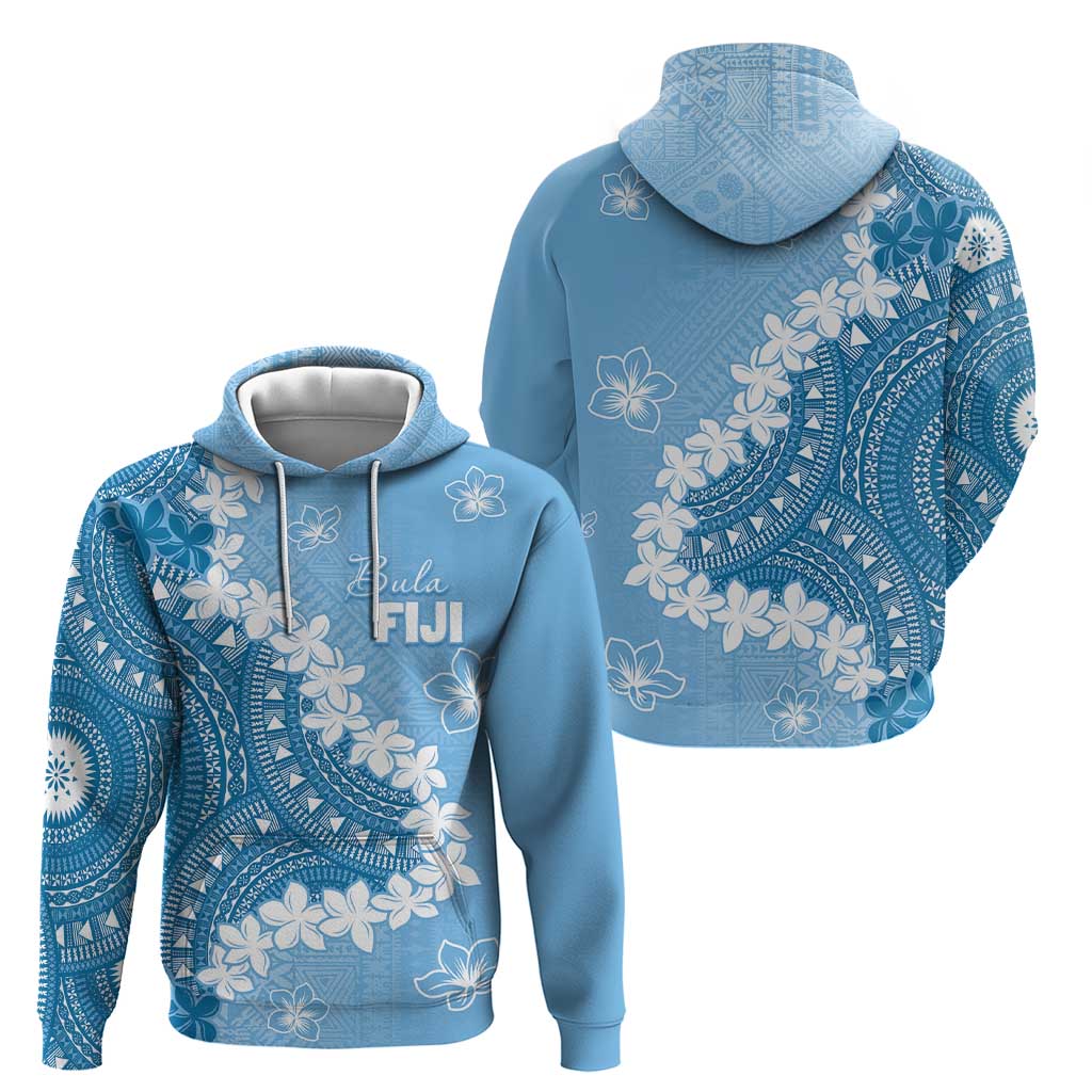 Bula Fiji Women's Day Zip Hoodie Turquoise Masi Tapa LT7 - Polynesian Pride