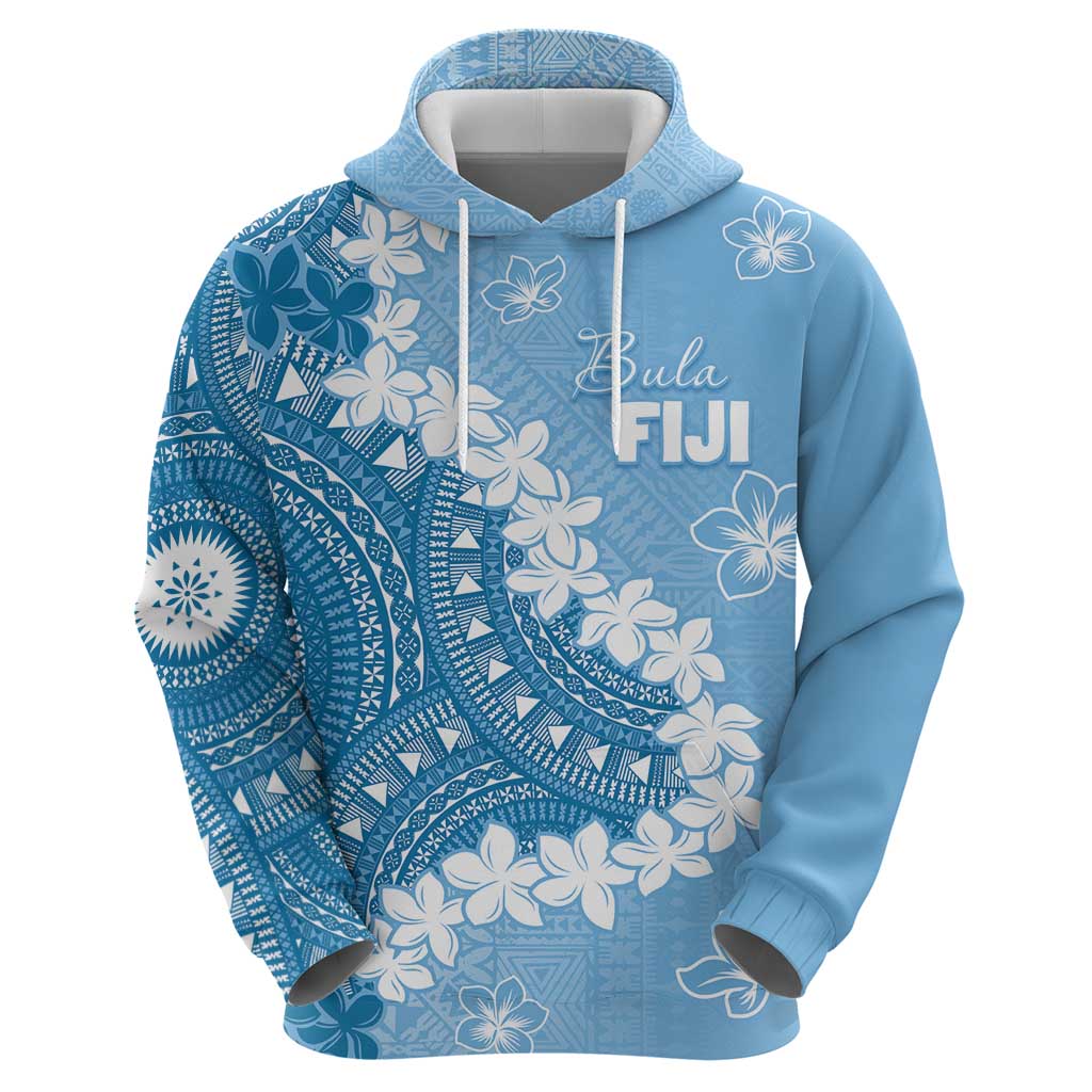 Bula Fiji Women's Day Zip Hoodie Turquoise Masi Tapa LT7 - Polynesian Pride