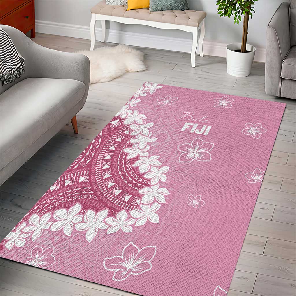 Bula Fiji Women's Day Area Rug Pink Masi Tapa