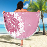 Bula Fiji Women's Day Beach Blanket Pink Masi Tapa