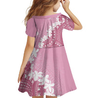 Bula Fiji Women's Day Family Matching Long Sleeve Bodycon Dress and Hawaiian Shirt Pink Masi Tapa LT7 - Polynesian Pride