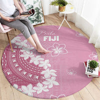 Bula Fiji Women's Day Round Carpet Pink Masi Tapa