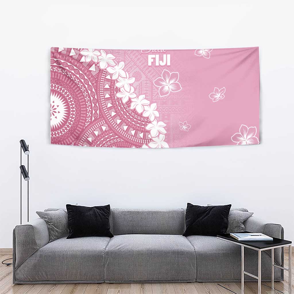 Bula Fiji Women's Day Tapestry Pink Masi Tapa