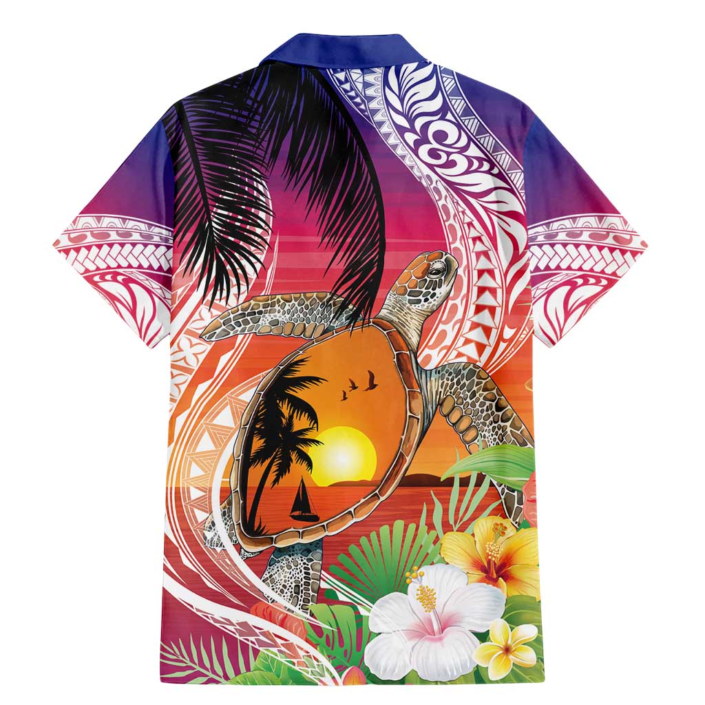 Polynesian Dreamy Turtle Family Matching Mermaid Dress and Hawaiian Shirt Sunset Scenery LT7 - Polynesian Pride