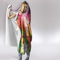 Polynesian Dreamy Turtle Hooded Blanket Sunset Scenery