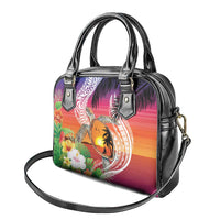 Polynesian Dreamy Turtle Shoulder Handbag Sunset Scenery