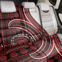 Bula Fiji Vintage Tapa Back Car Seat Cover Kaivity Masi Wave Motifs - Red