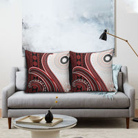 Bula Fiji Vintage Tapa Pillow Cover Kaivity Masi Wave Motifs - Red LT7 - Polynesian Pride