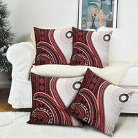 Bula Fiji Vintage Tapa Pillow Cover Kaivity Masi Wave Motifs - Red LT7 - Polynesian Pride
