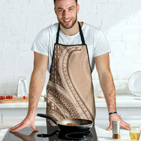 Bula Fiji Vintage Tapa Apron Kaivity Masi Wave Motifs - Mocha