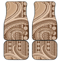 Bula Fiji Vintage Tapa Car Mats Kaivity Masi Wave Motifs - Mocha LT7 - Polynesian Pride