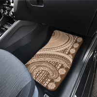 Bula Fiji Vintage Tapa Car Mats Kaivity Masi Wave Motifs - Mocha LT7 - Polynesian Pride