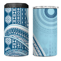 Bula Fiji Vintage Tapa 4 in 1 Can Cooler Tumbler Kaivity Masi Wave Motifs - Turquoise LT7 One Size: 16 oz Turquoise - Polynesian Pride